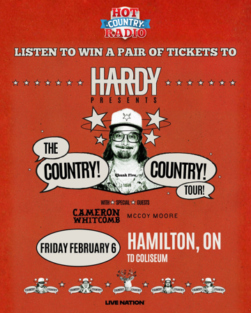 Listen to Win Tickets to see HARDY
